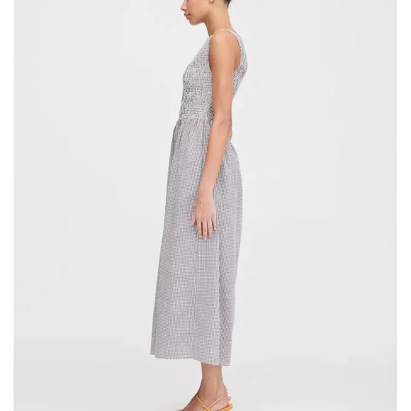 Hill House Cosimo Nap chocolate gingham maxi dress - Picture 7 of 10